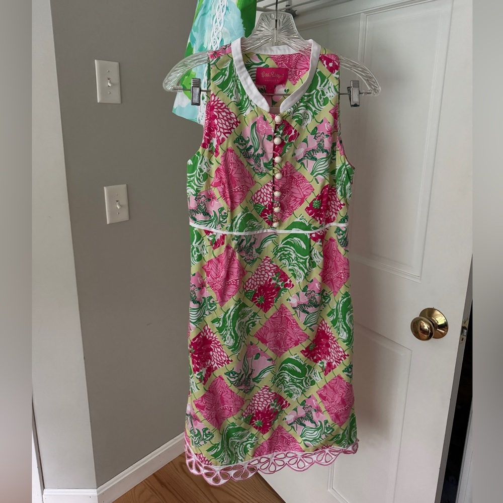 Lilly Pulitzer Vintage Jubilee Patchwork Eyelet Dress Size 6